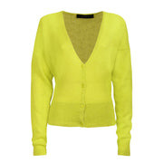 FEDERICA TOSI Cardigan Cropped In Mohair Donna Verde Acido FTI22MK1180XXXXXX 0472 VERDE ACIDO 