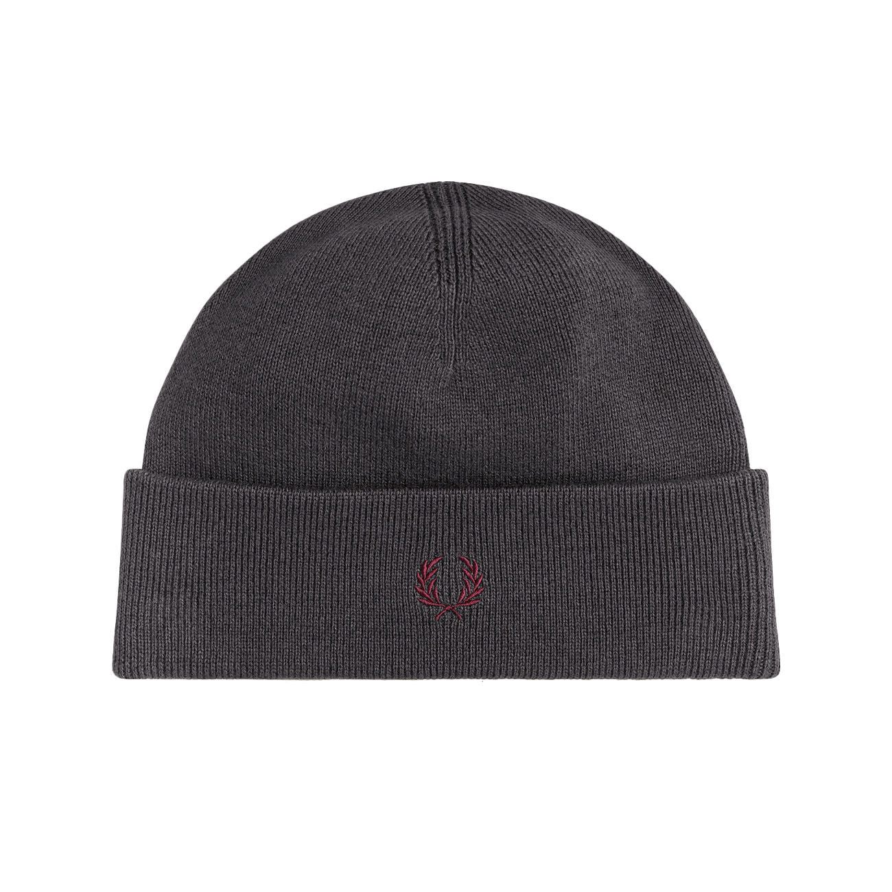 FRED PERRY Berretto In Lana E Cotone Con Logo Uomo Gun Metal Grigio C9160 G85 GUNMETAL 