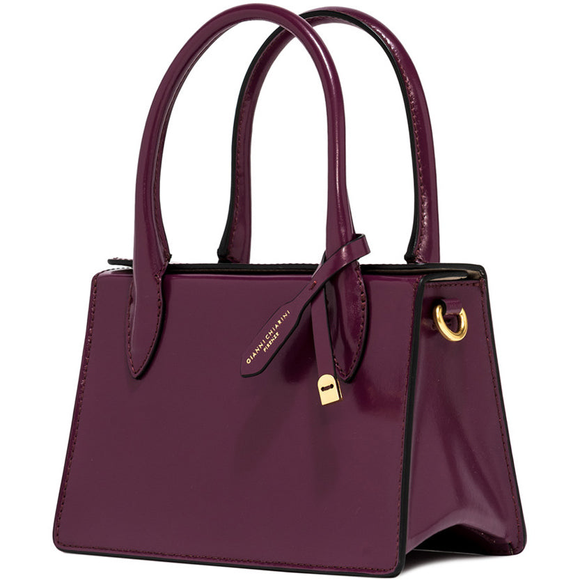 GIANNI CHIARINI Borsa Eva Pelle Lucida Donna Grape BS9715CLUX/NA 12593 GRAPE 