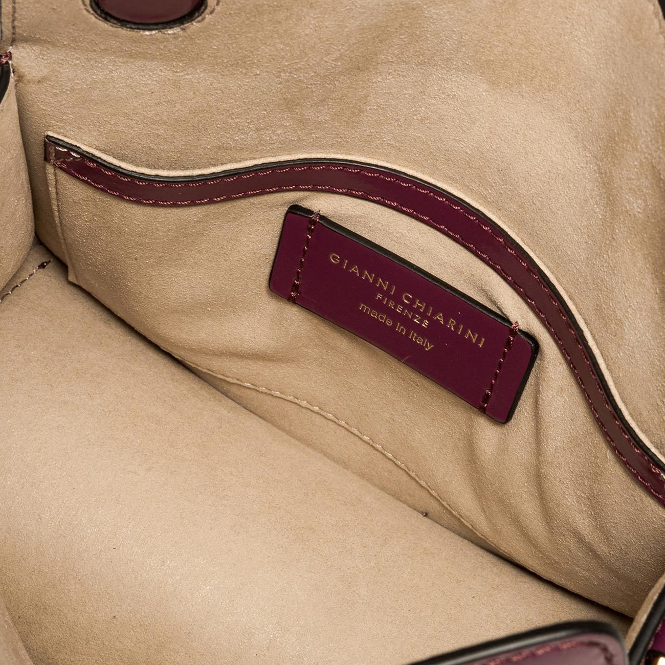 GIANNI CHIARINI Borsa Eva Pelle Lucida Donna Grape BS9715CLUX/NA 12593 GRAPE 