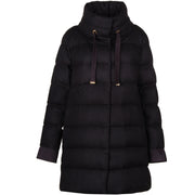 HERNO Piumino Asimmetrico Collo Alto Donna Blu Navy PI001610D38087 9200 BLU NAVY 