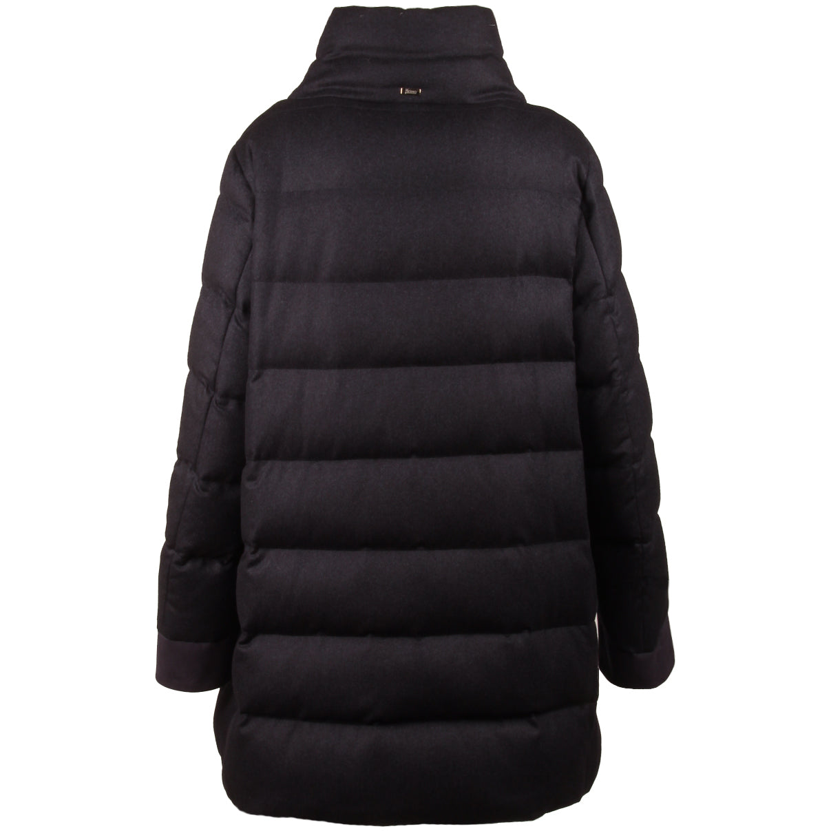 HERNO Piumino Asimmetrico Collo Alto Donna Blu Navy PI001610D38087 9200 BLU NAVY 