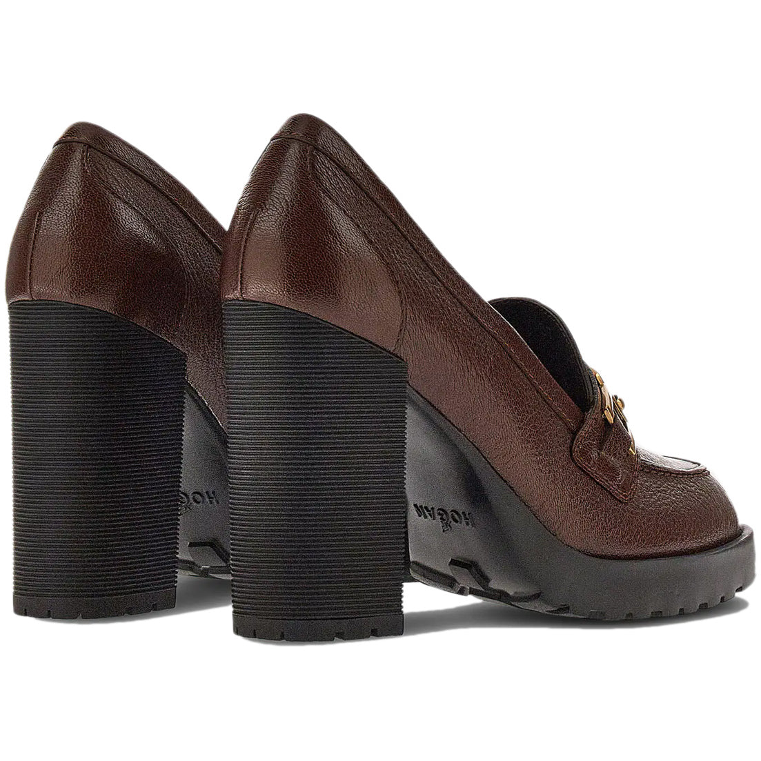 HOGAN Mocassini H623 Catena Con Tacco Donna Marrone HXW6230EO50RXQS601 MARRONE 