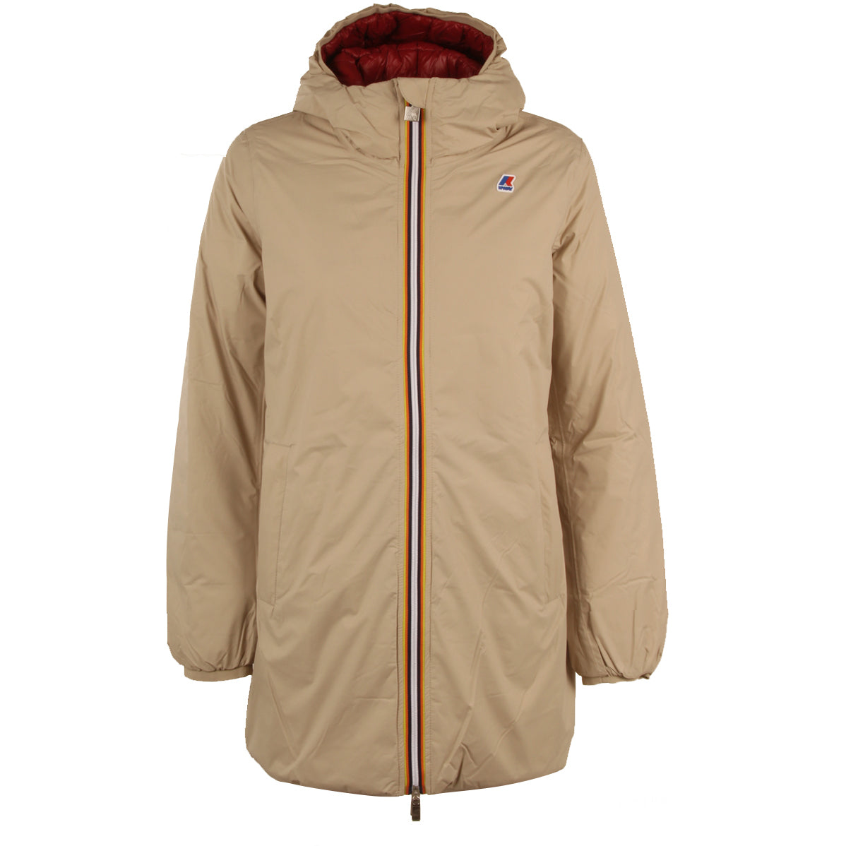 K-WAY Giacca Sophie Thermo Plus 2 Double Donna Beige Grey Red K111EYW AFJ BEIGE GREY/RED DK 