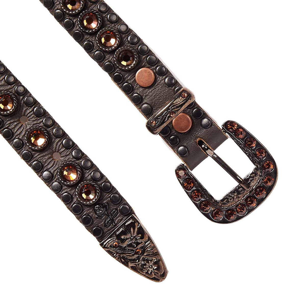 KIPPYS Cintura Bassa Borchiette Fibbia Swarovsky Donna Nero Bronzo SWABOBASSA NERO.BRONZO 