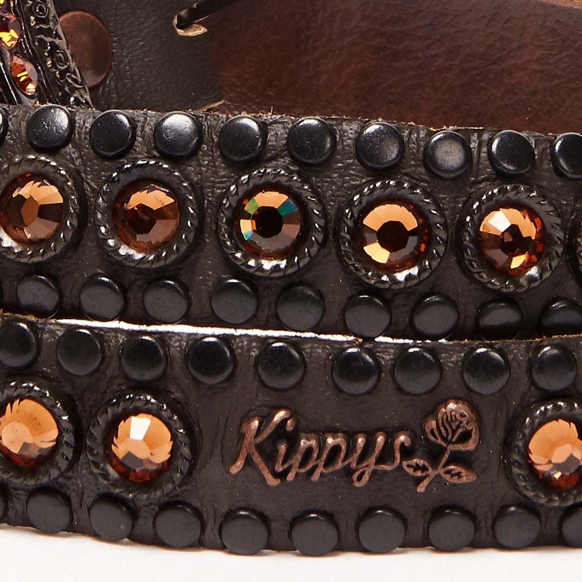 KIPPYS Cintura Bassa Borchiette Fibbia Swarovsky Donna Nero Bronzo SWABOBASSA NERO.BRONZO 
