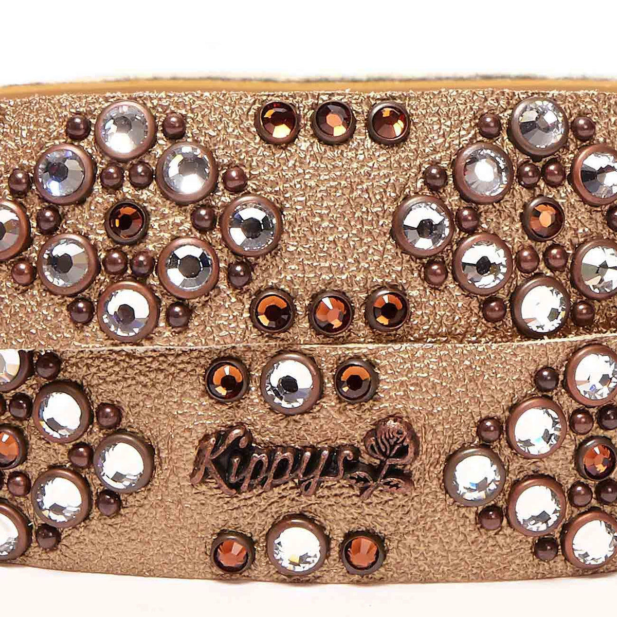 KIPPYS Cintura Media Swarovsky Fibbia Decorata Donna Oro Bronzo Silver SWAMEDIAFDEC ORO.BRONZO.SILVER 