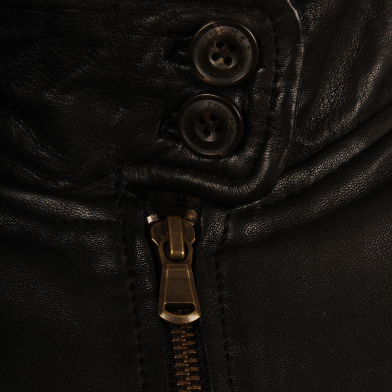 L.B.M.1911. Giubbotto Pelle Imbottito Uomo Black 29533/9386 BLACK 