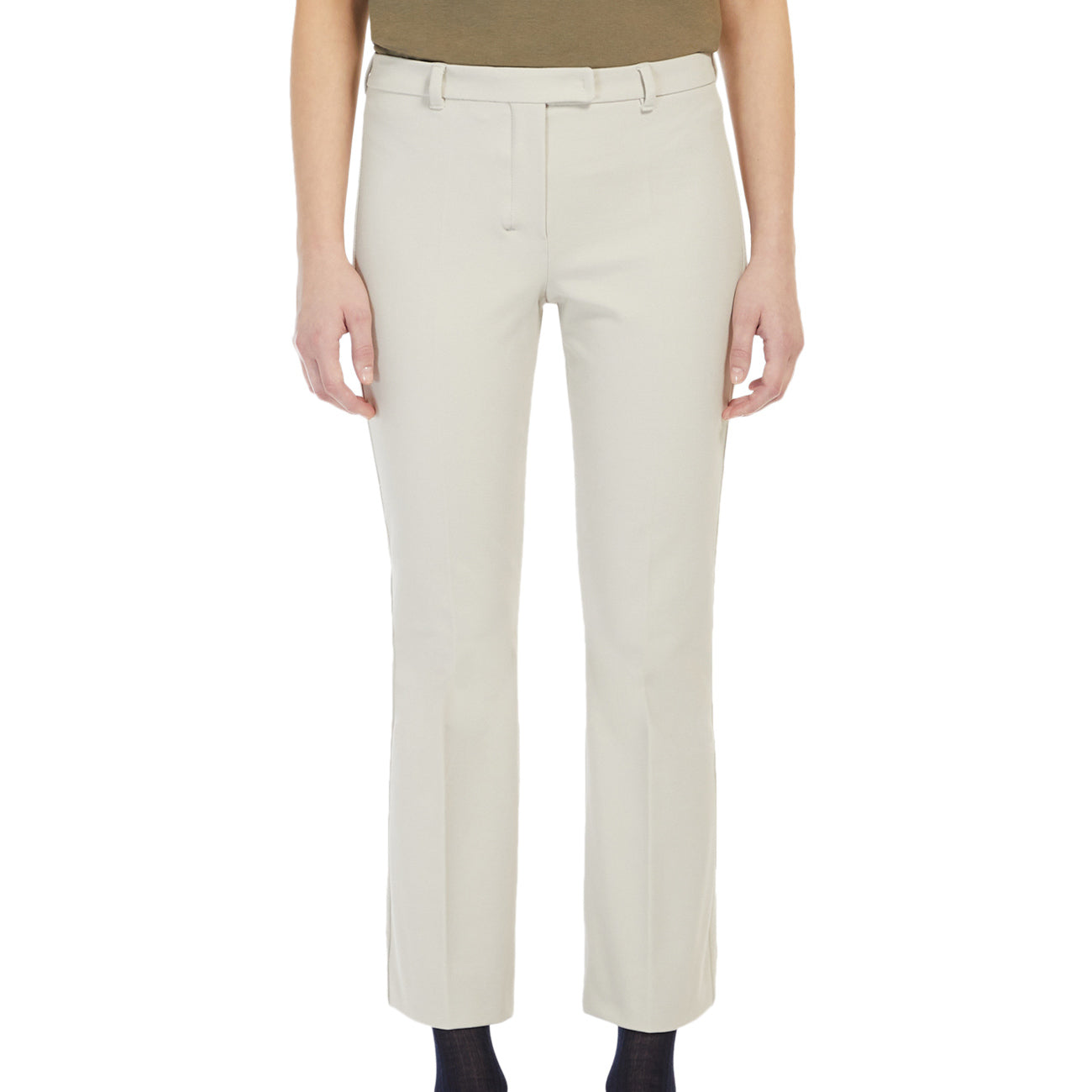 MAX MARA S Pantalone Umanita Zampetta Donna Ecru MM/91360619600 026 ECRU 