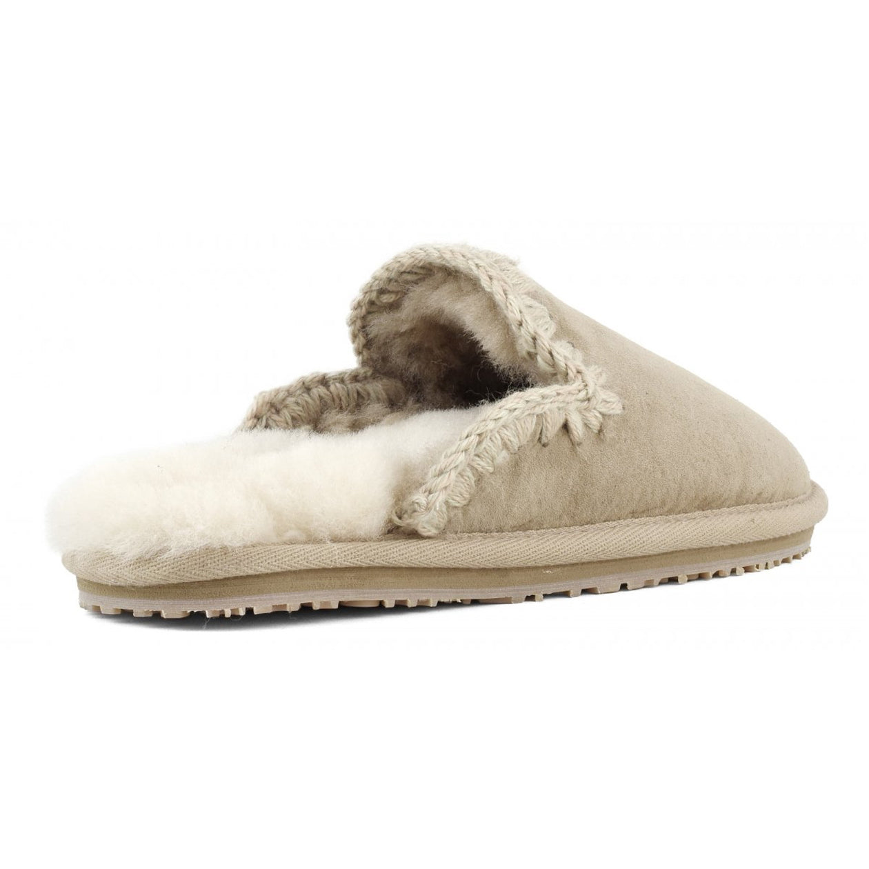 MOU Slippers Suede Eskimo Stitch Donna Camel MU.FW161008A CAMEL 