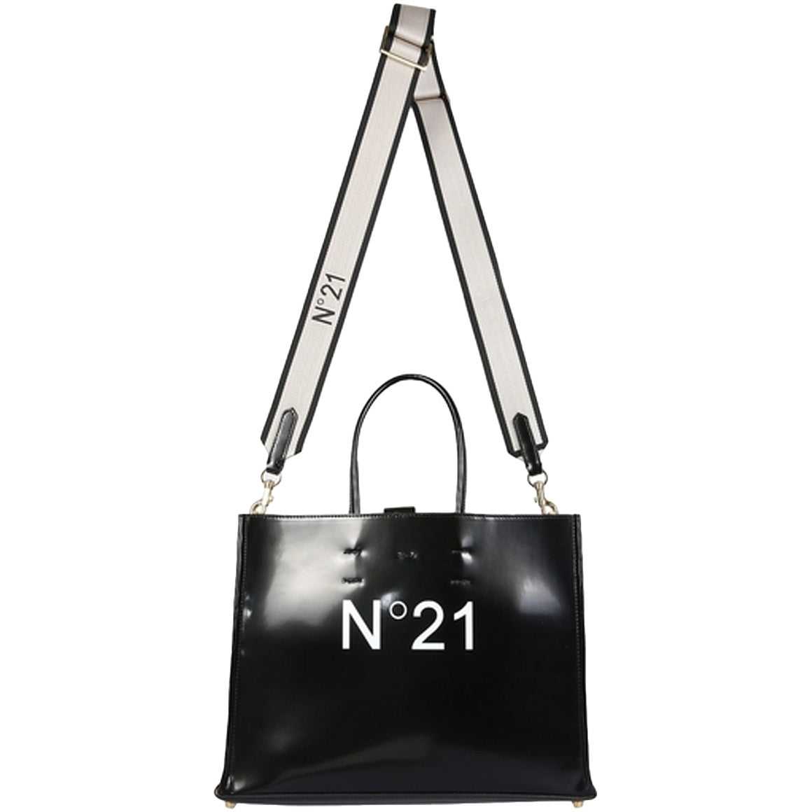 N°21 Shopper Horizontal Donna Nero 22IBP0102BS01/N001 BLACK 