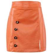 NENETTE Gonna Mini Ecopelle Pesante Donna Ambra 34TJ/GRANNY 0169. AMBRA 