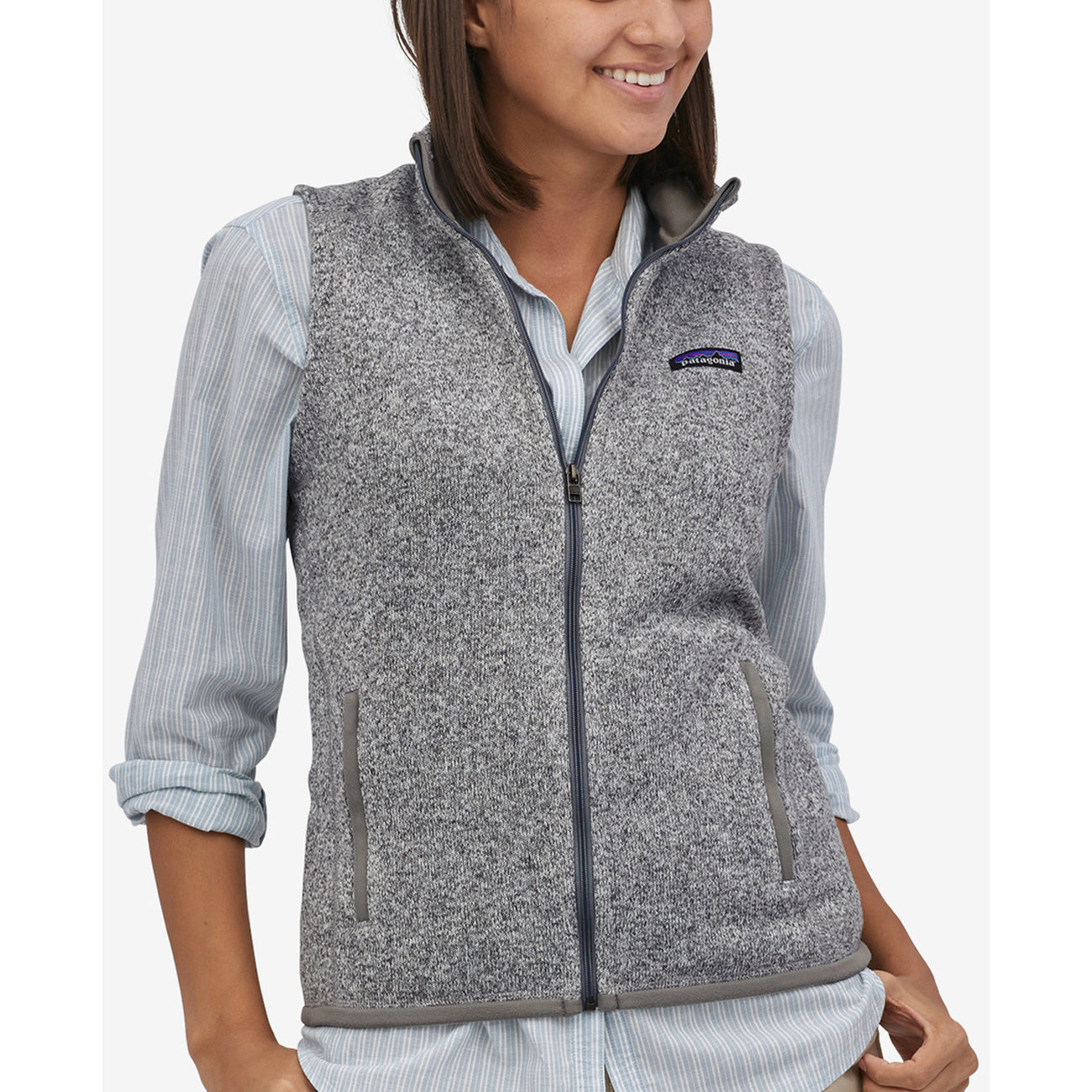 PATAGONIA Gilet Better Sweater In Pile Donna Bcw Birch White 25887 BCW BIRCH WHITE 