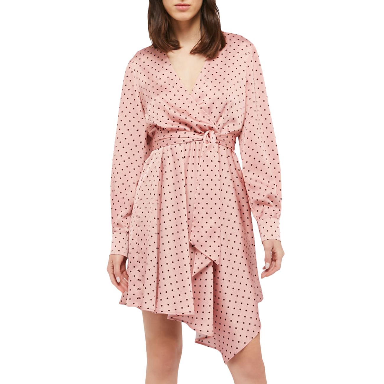 PENNYBLACK Abito Disco Raso Seersuker Donna Rosa Pois Moro 12240822 2 ROSA/POIS/MORO 