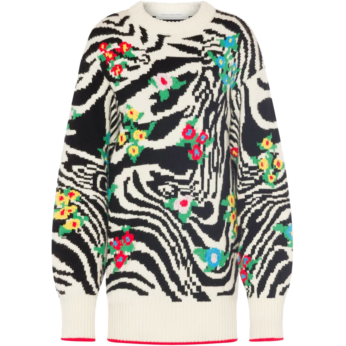 PHILOSOPHY Maxi Maglione Zebrato 0496 5702 A2004 FANTASIA AVORIO 