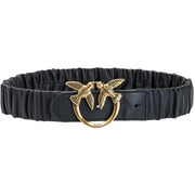 PINKO Cintura Love Ruffle Donna Black/Antique Gold 1H212R/Y87E Z99Q BLACK/ANTIQUE GOLD 