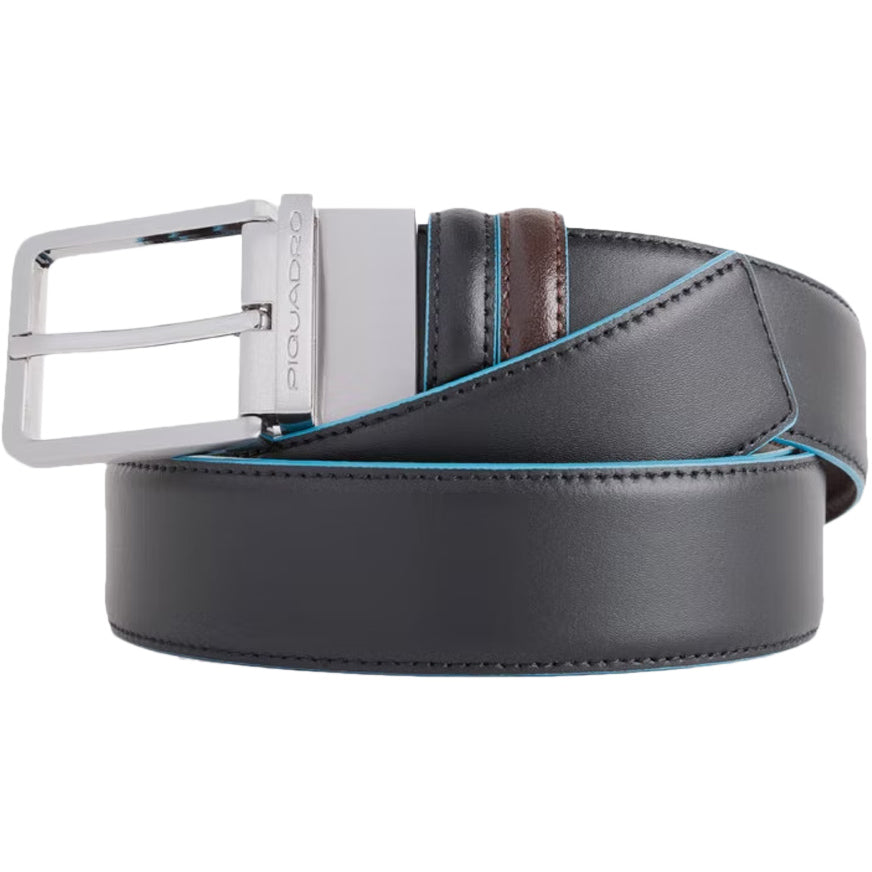 PIQUADRO Cintura Reversibile Uomo Nero E Moro CU2619B2 NERO E MORO 