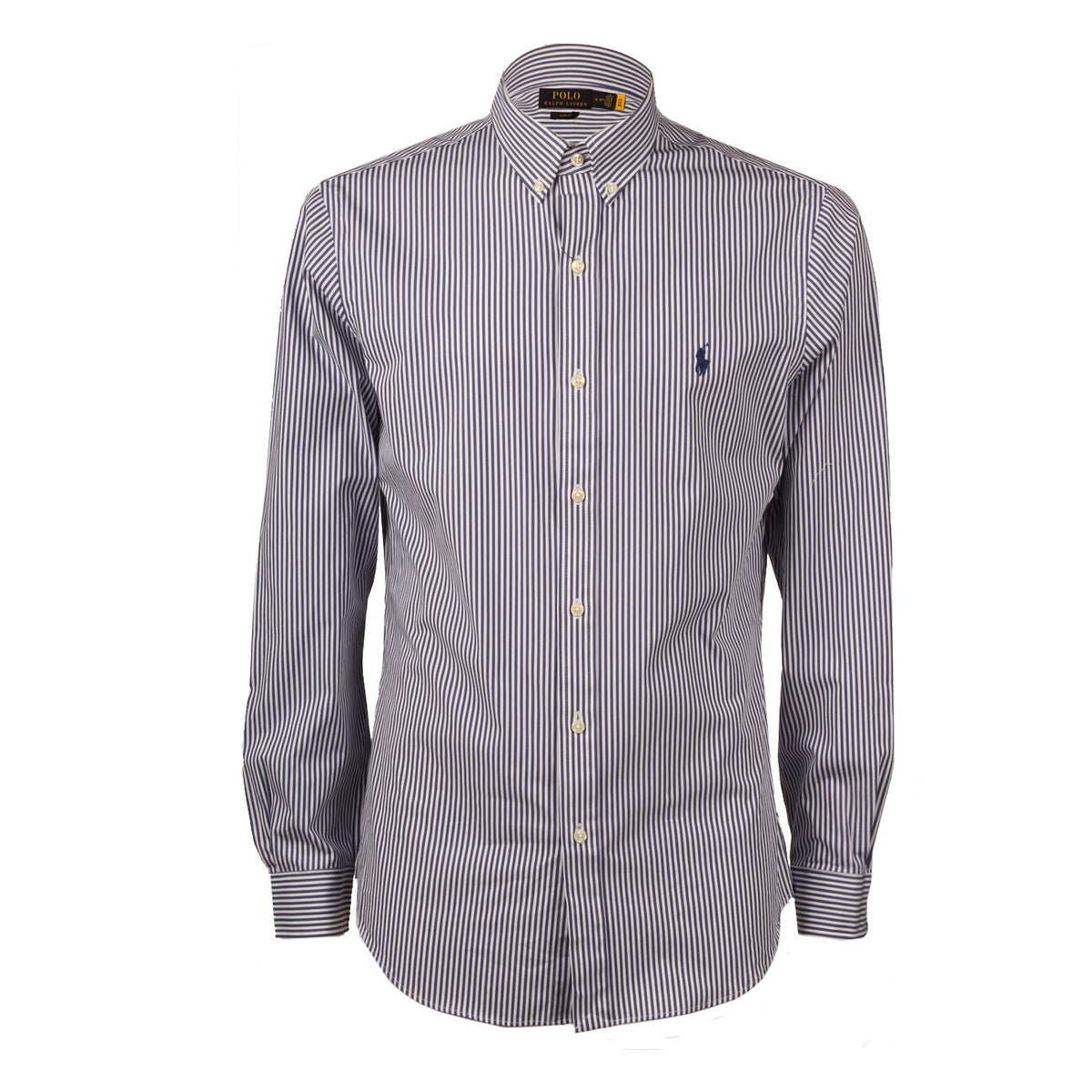 POLO RALPH LAUREN Camicia Popeline Slim Fit Bacchetta Uomo Navy/White 710859881 NAVY/WHITE 