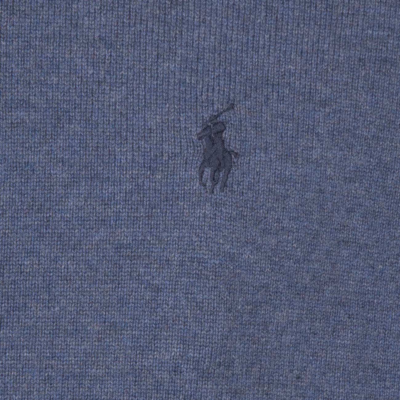 POLO RALPH LAUREN Pullover Mezza Zip In Lana Merino Uomo Twilight Blue 710876756 006 TWILIGHT BLUE HTHR 