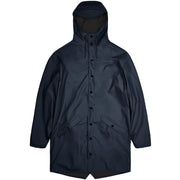 RAINS Impermeabile Long Jacket Con Cappuccio Unisex Navy RA12020 NAVY 