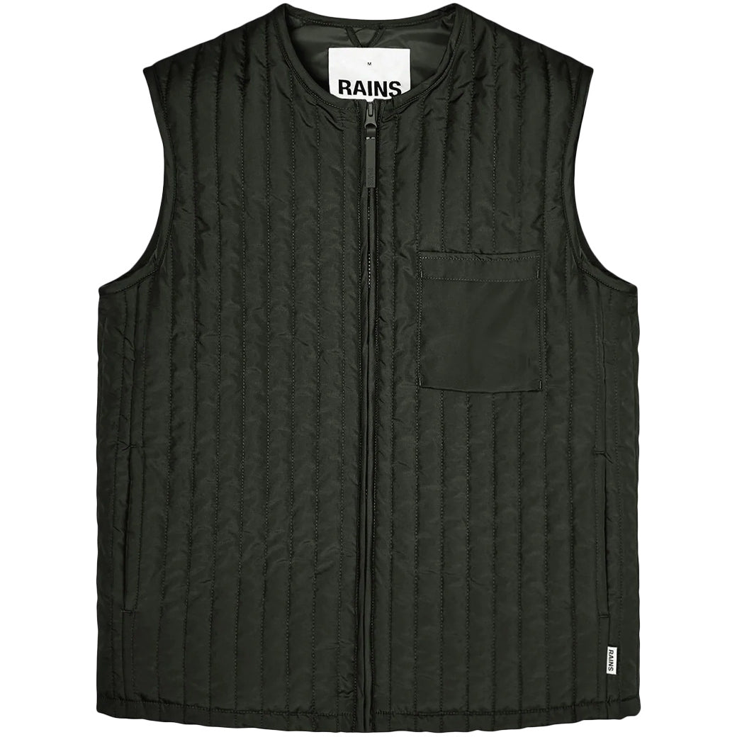 RAINS Smanicato Liner Vest Unisex Green RA18320 GREEN 