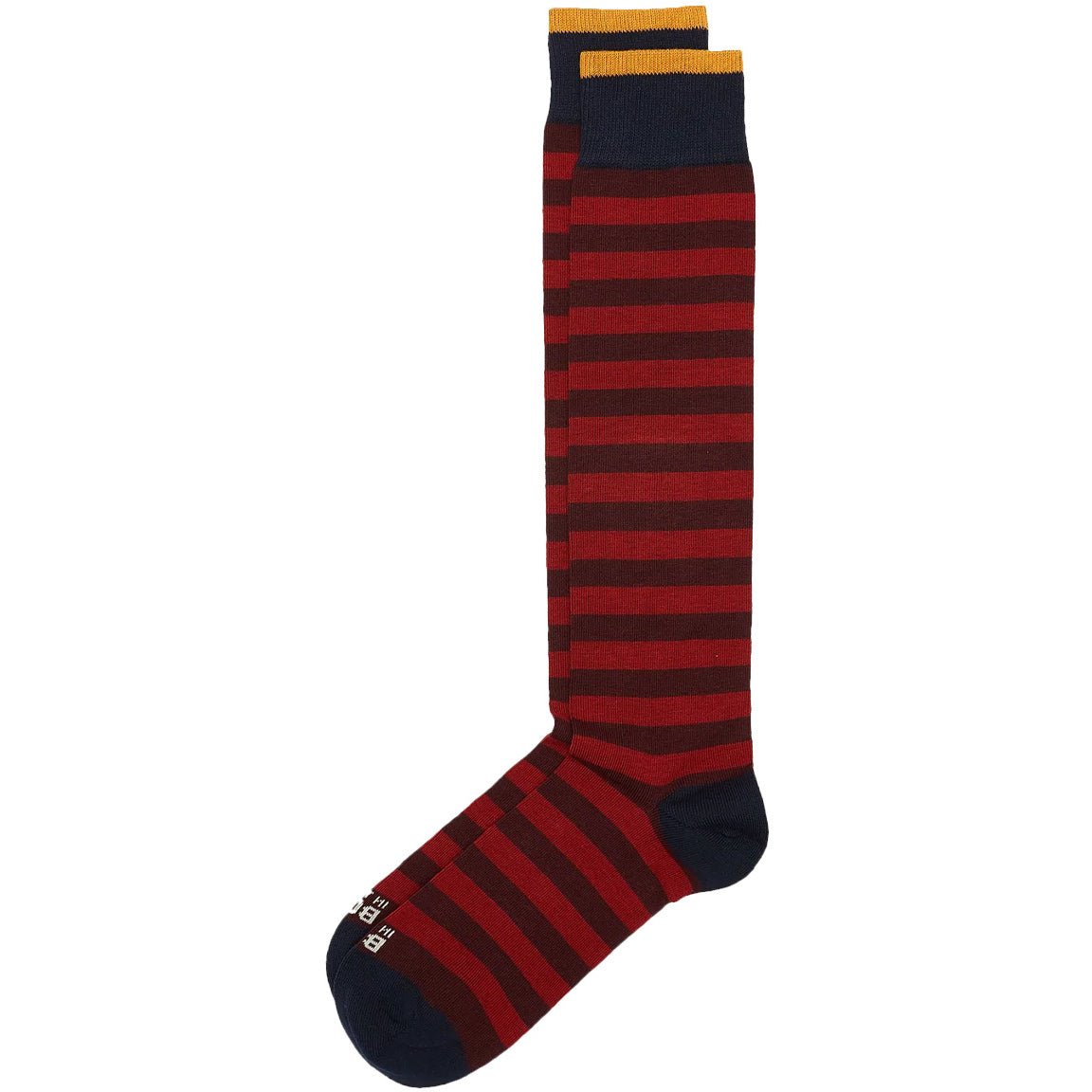 SOX IN THE BOX Calze Stripe Rugby Uomo Bordeaux Arancio FW220034 0320 BORDEAUX/ARANCIO 