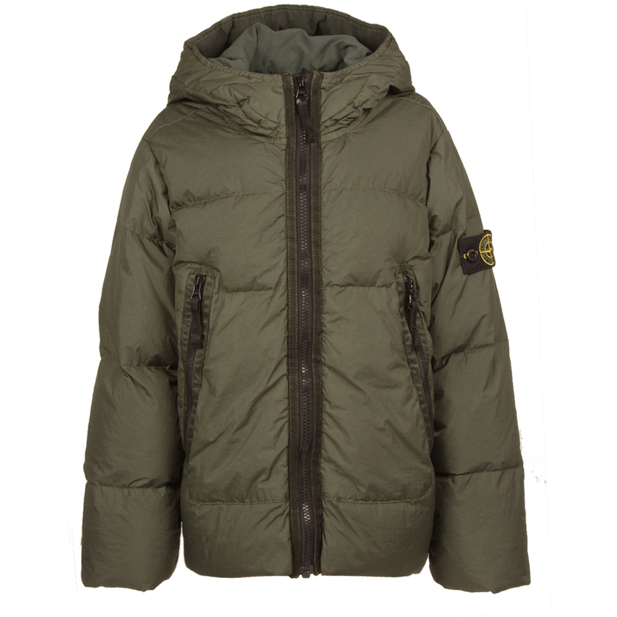STONE ISLAND Piumino Dyed Nylon Crinkle Con Cappuccio Kids ST/40433 V0058 OLIVE 