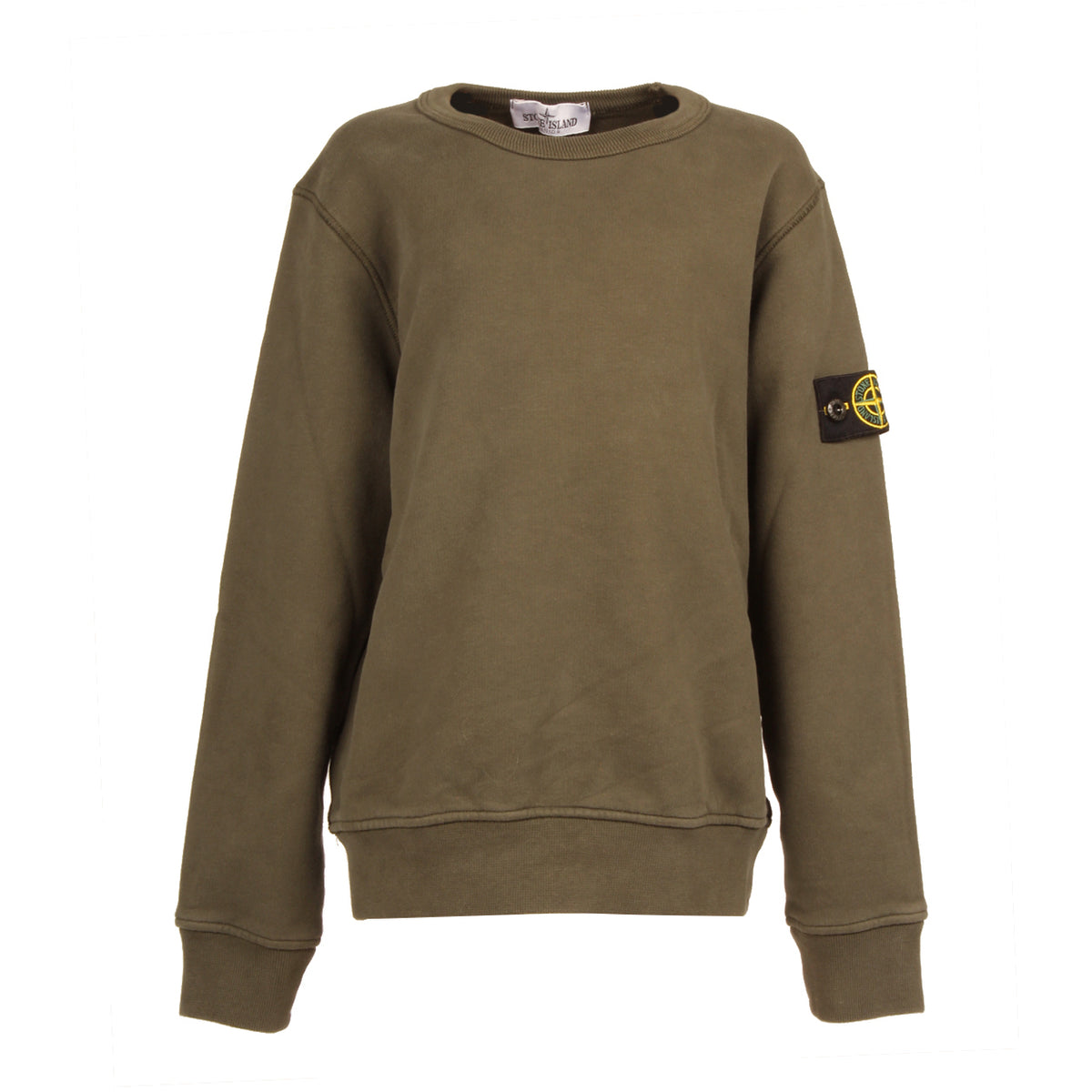 STONE ISLAND Felpa In Cotone Kids Olive ST/61340 V0058 OLIVE 