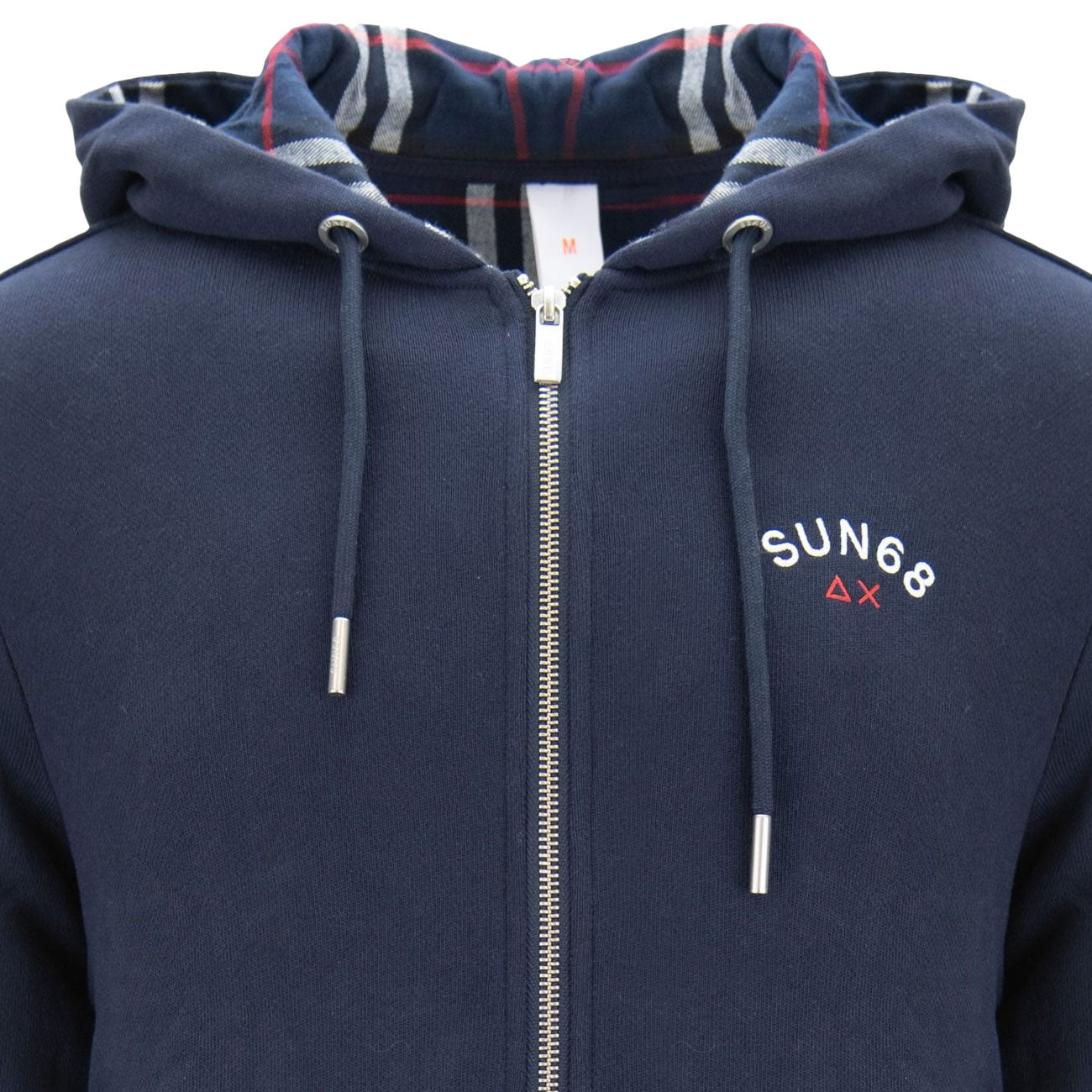 SUN68 Felpa Con Zip Uomo Navy Blue F42118 07 NAVY BLUE 