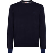 SUN68 Pullover Round Elbow Contrast Uomo Navy Blue K42110 07 NAVY BLUE 