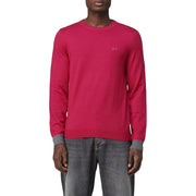 SUN68 Pullover Round Elbow Contrast Uomo Ciclamino K42110 72 CICLAMINO 