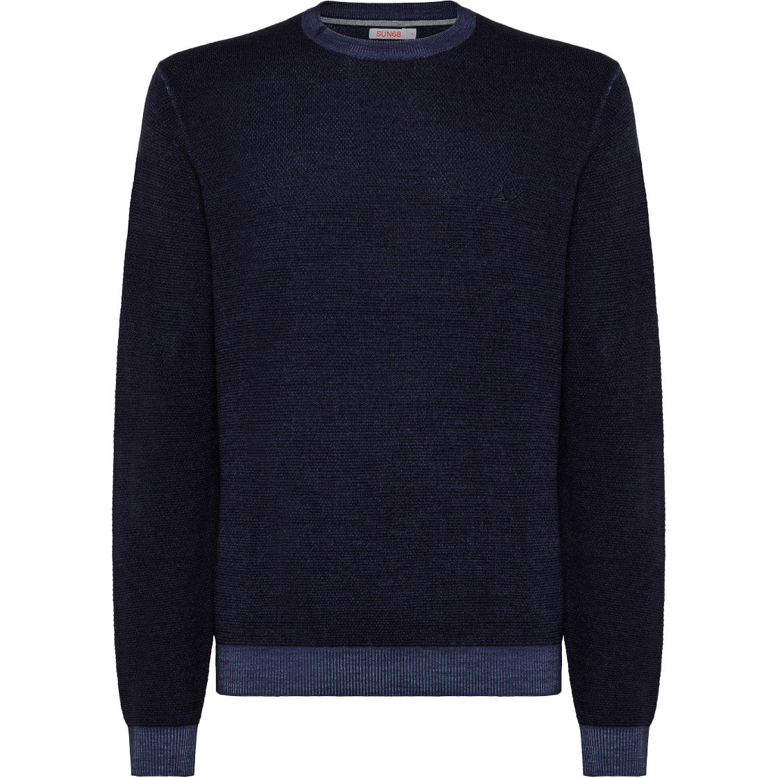 SUN68 Pullover Round Vintage Uomo Navy Blue K42127 07 NAVY BLUE 