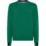 SUN68 Pullover Polsini Colorati Uomo Verde Prato K42134 88 VERDE PRATO 
