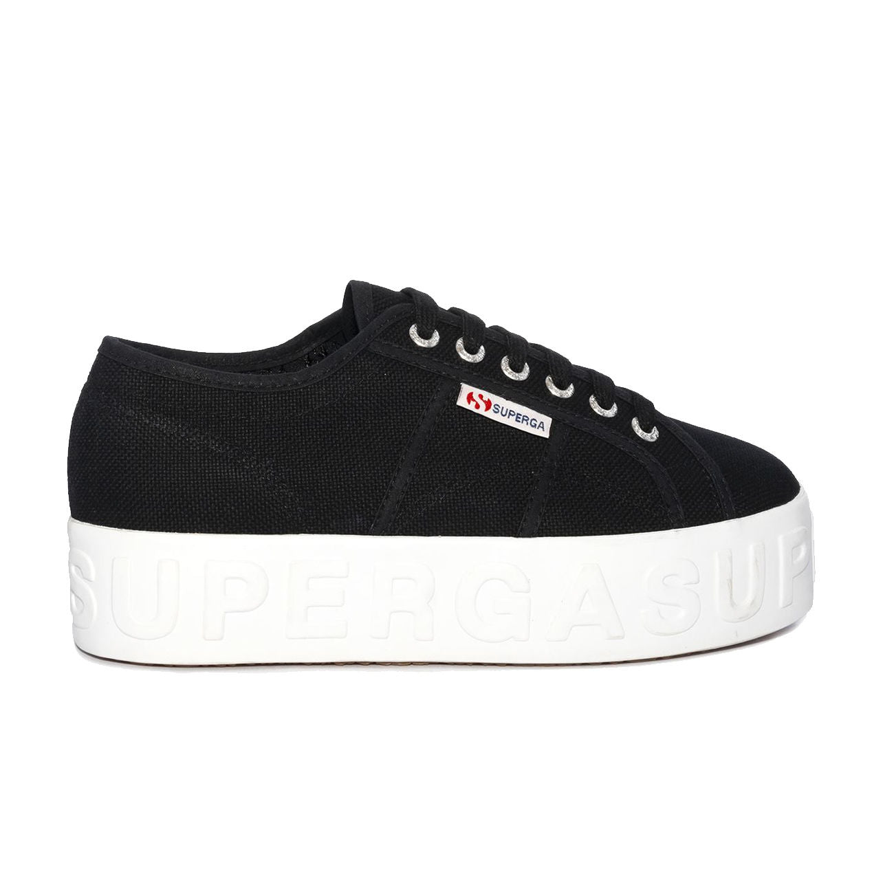 SUPERGA Scarpe 2790 3D Lettering Donna Nero S71183W/2790 999BLACK 
