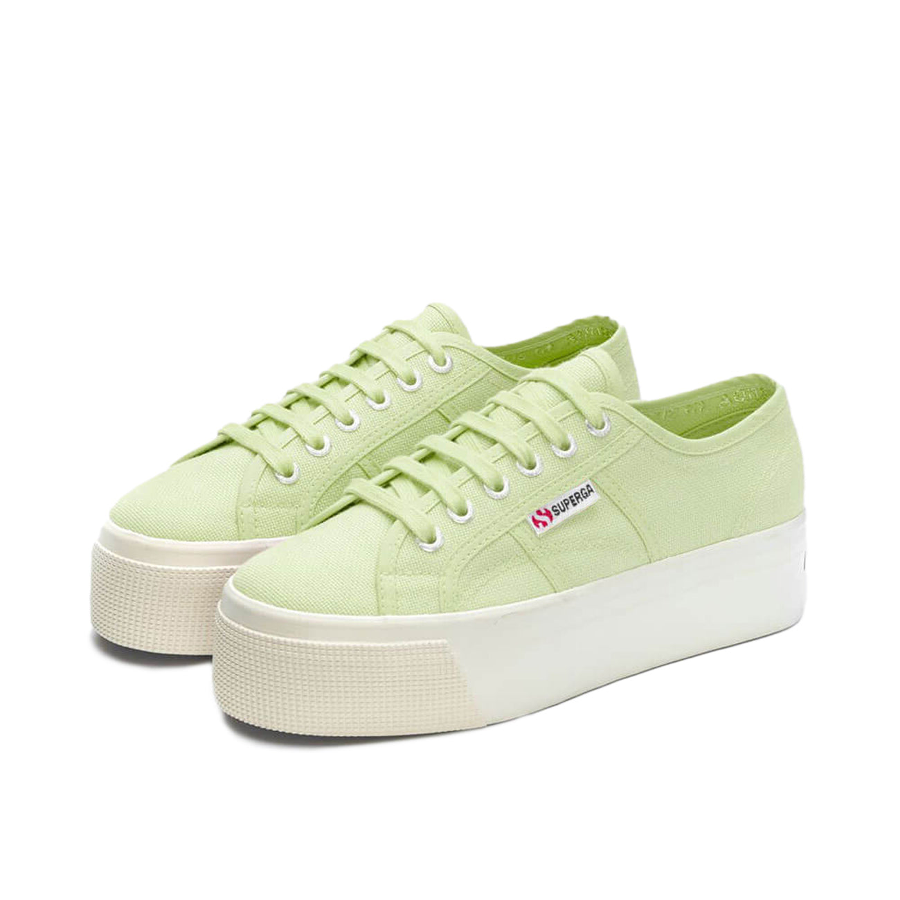 SUPERGA Sneakers 2790 Cotw Linea Up And Down Donna Green Rose Avorio S9111LW/270 AGMGREENPRIMROSE/AVORIO 