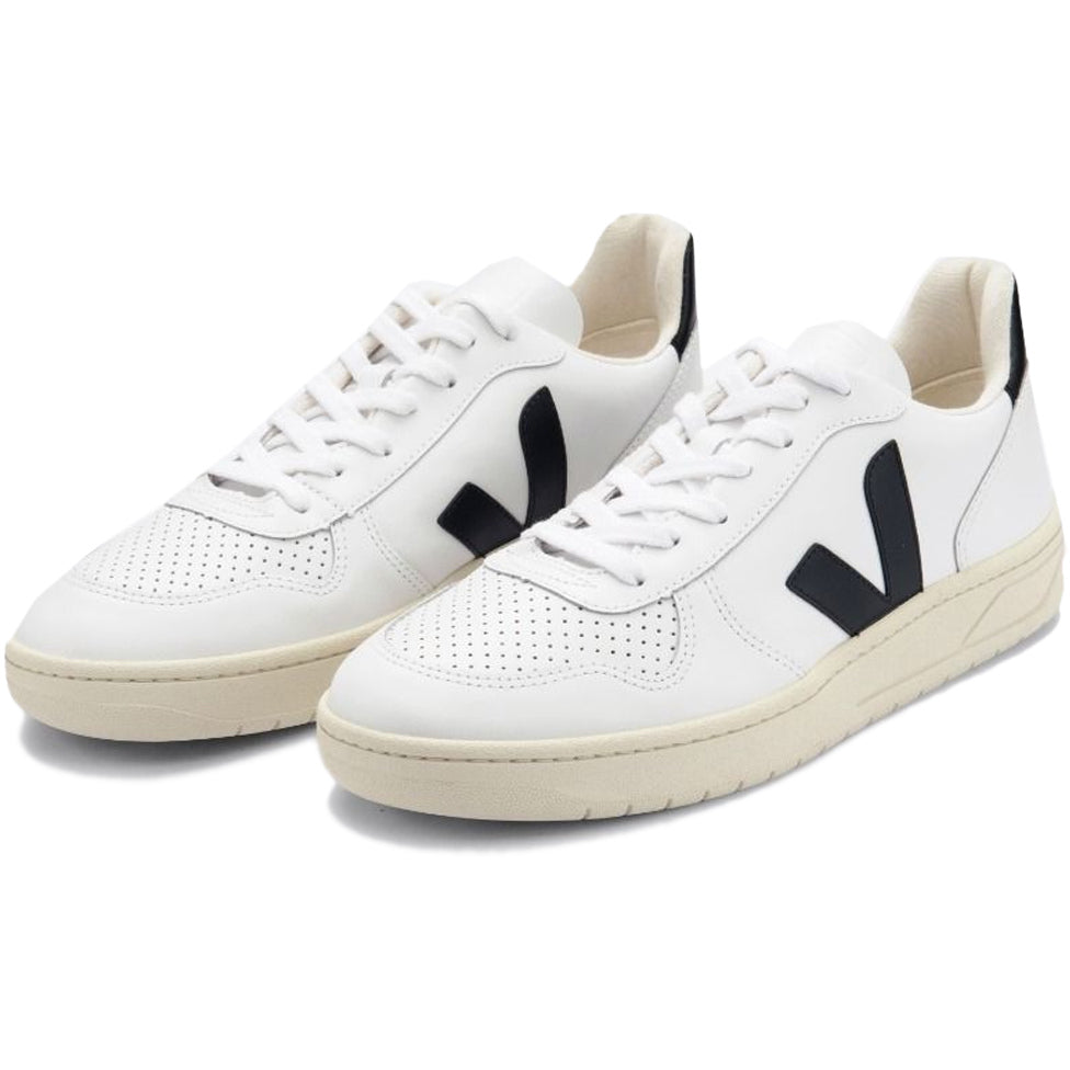 VEJA Sneakers V-10 Donna Bianco Nero VX0200005 EXTRA WHITE BLACK 