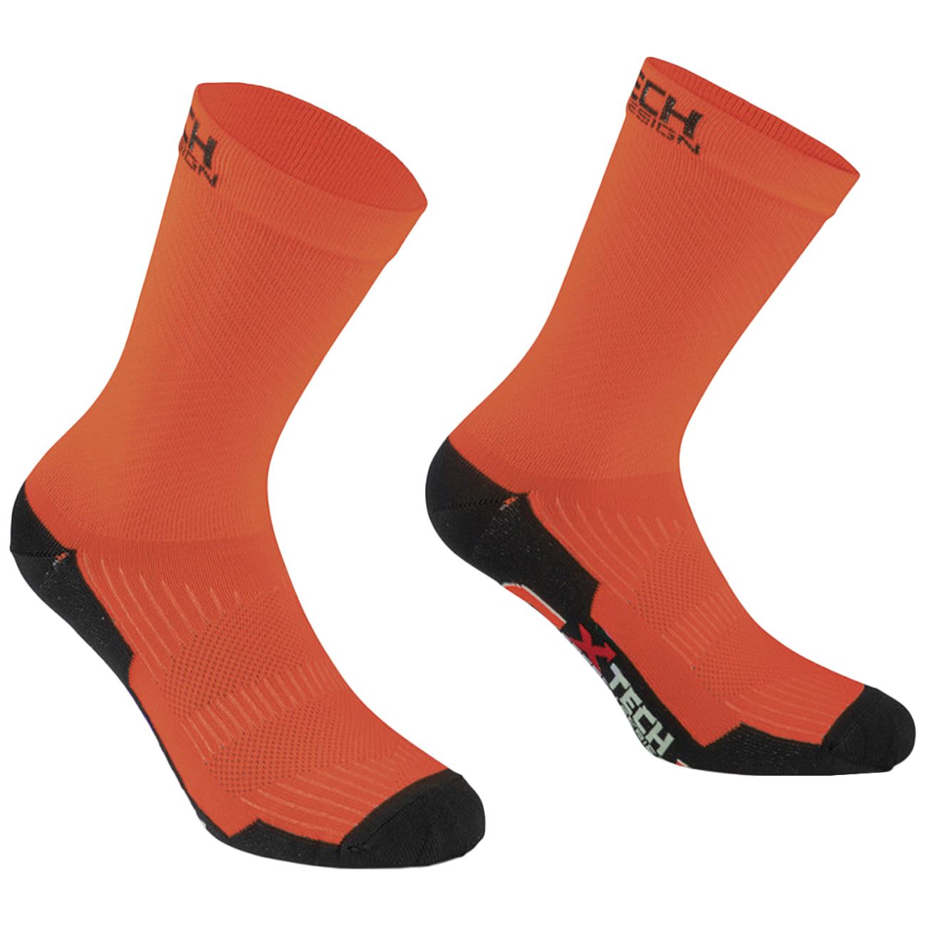 XTECH Calze Professional Carbon XPRO XTECH PROFESSIONALCARBON A08 ARANCIO FLUO 