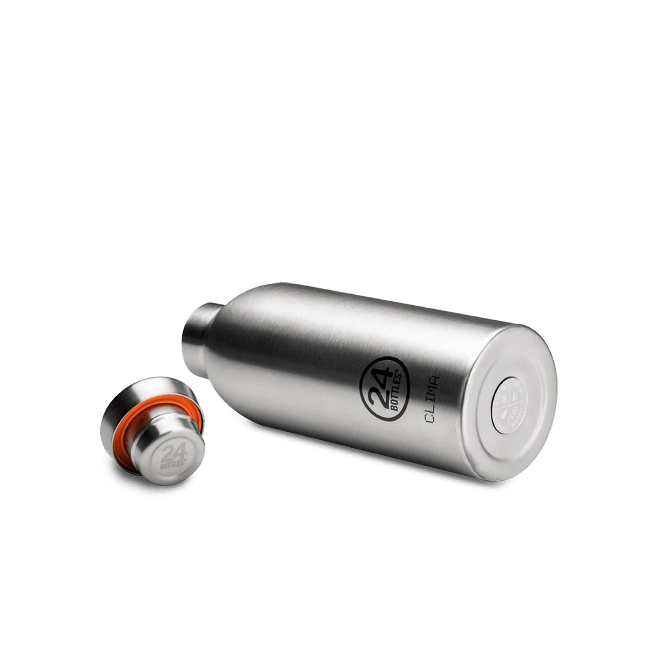 24BOTTLES Clima Bottle 500 Brushed Steel CLIMA BOTTLE 050 BRUSHED STEEL BRUSHED STEEL 