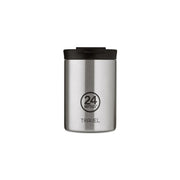 24BOTTLES Water Bottle Travel Tumbler Brushed Steel TRAVEL TUMBLER 350 BRUSHED STEEL 