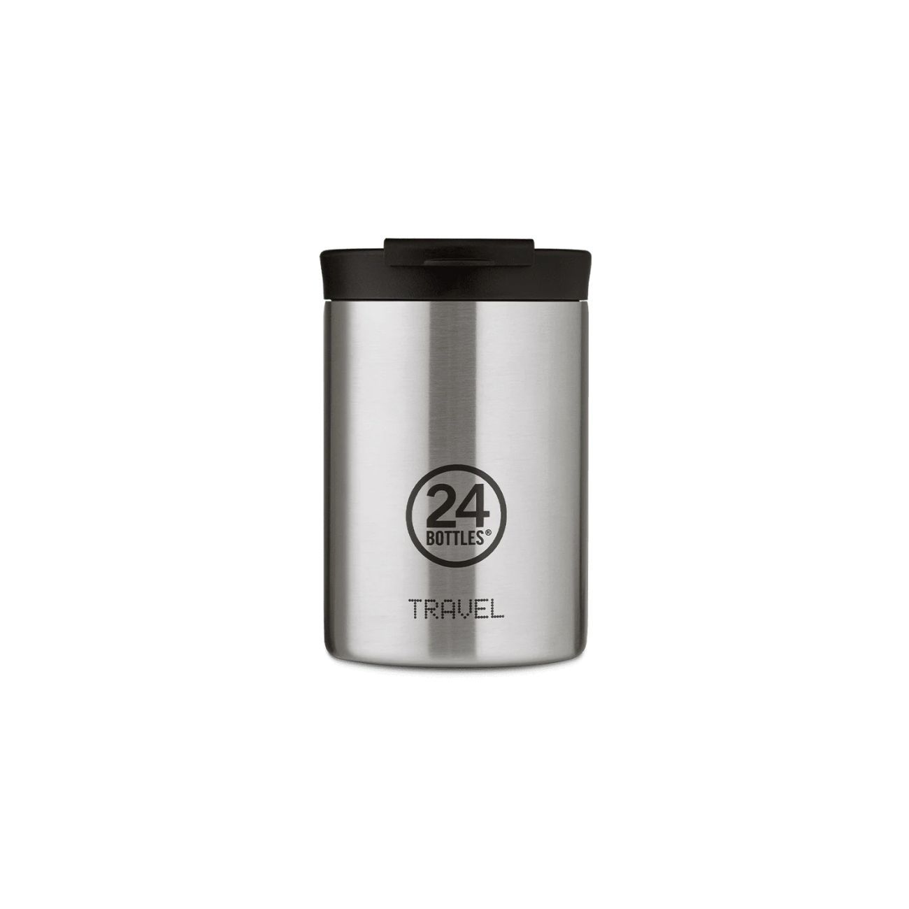 24BOTTLES Water Bottle Travel Tumbler Brushed Steel TRAVEL TUMBLER 350 BRUSHED STEEL 
