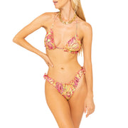 4GIVENESS BIKINI TRIANGOLO+SLIP LACCETTI 4GIVENESS FGBW2109 ACID BLOSSOM 