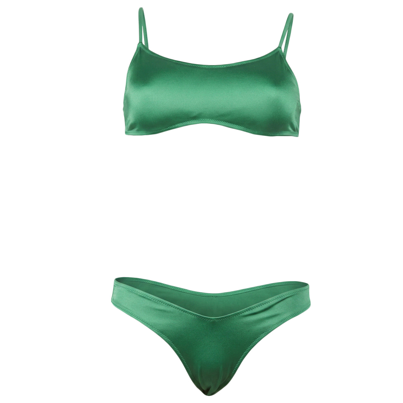 4GIVENESS Bikini a Fascia Con Slip A V FGBW2957 080VERDE 
