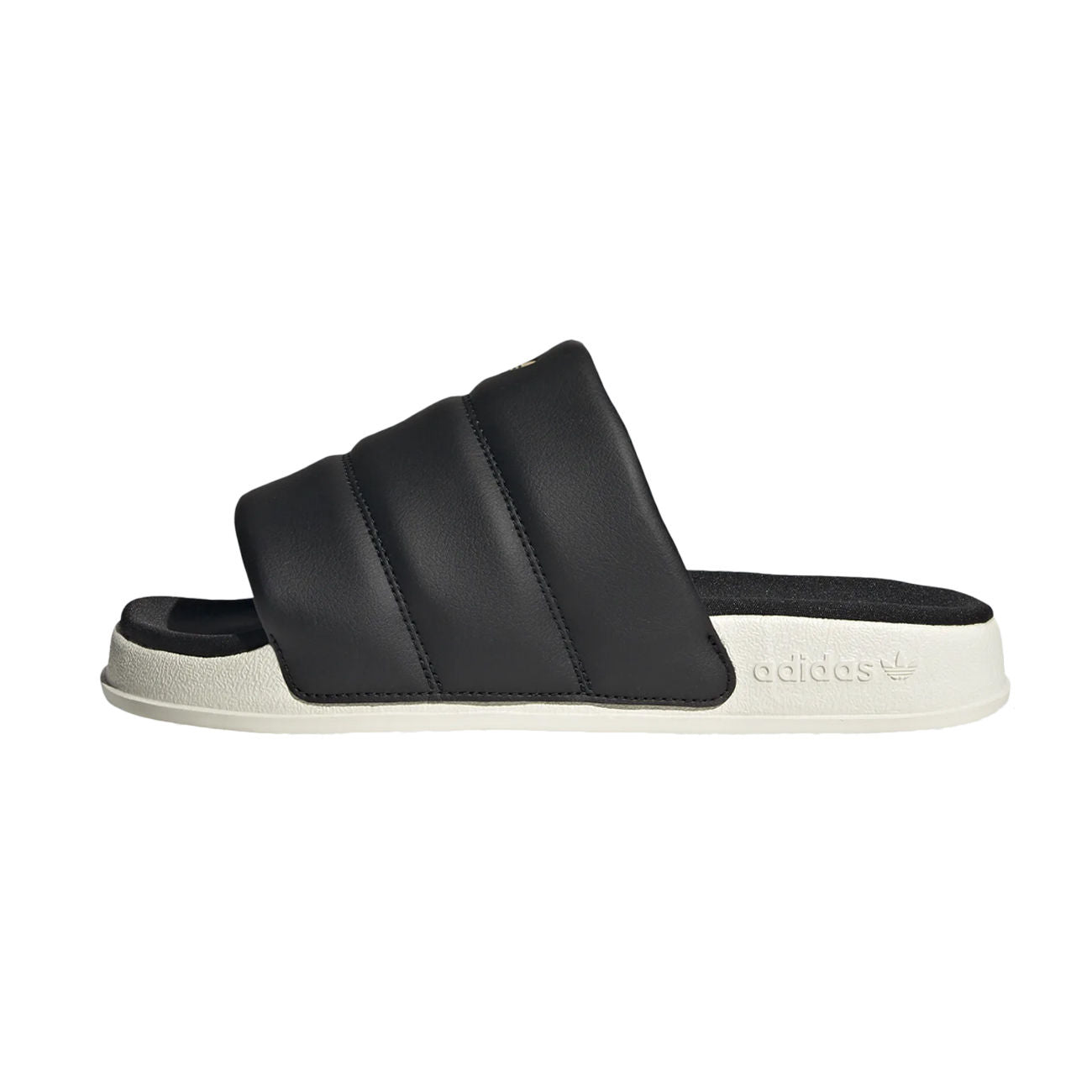 ADIDAS Ciabatte Adilette Essential Donna Nero Bianco FZ6162 CBLACK/OWHITE/GOLDMT 