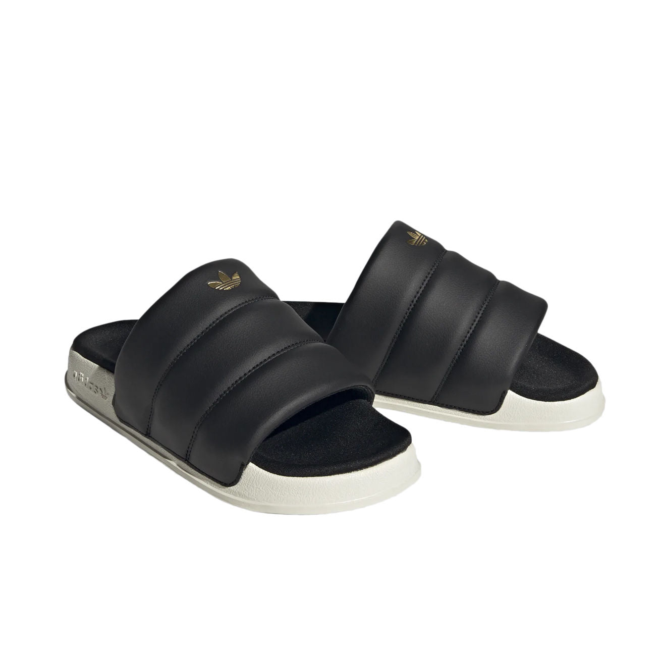 ADIDAS Ciabatte Adilette Essential Donna Nero Bianco FZ6162 CBLACK/OWHITE/GOLDMT 