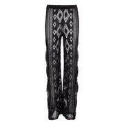 AKEP PANTALONE PUNTO PIZZO LINO AKEP PTKD01050 NERO 