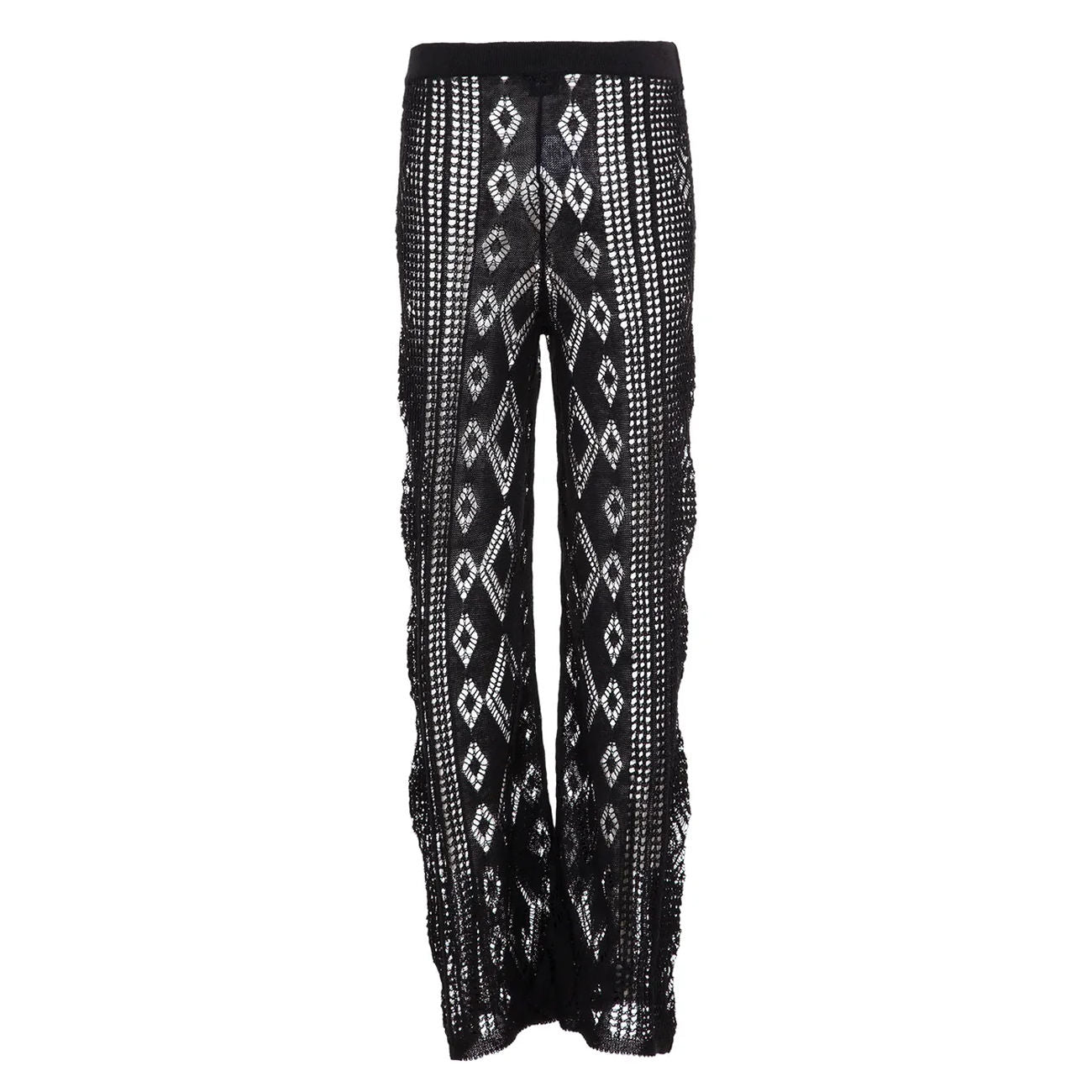 AKEP PANTALONE PUNTO PIZZO LINO AKEP PTKD01050 NERO 