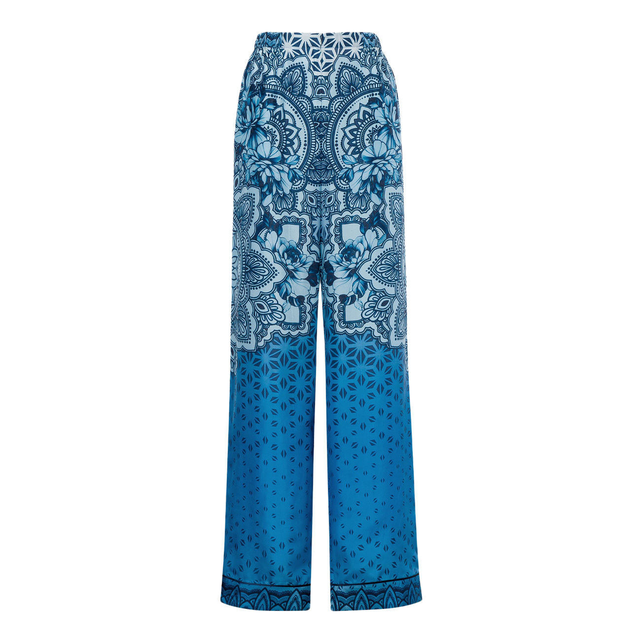 ALBERTA FERRETTI Pantalone Seta Habotai A032816431298 BLU 