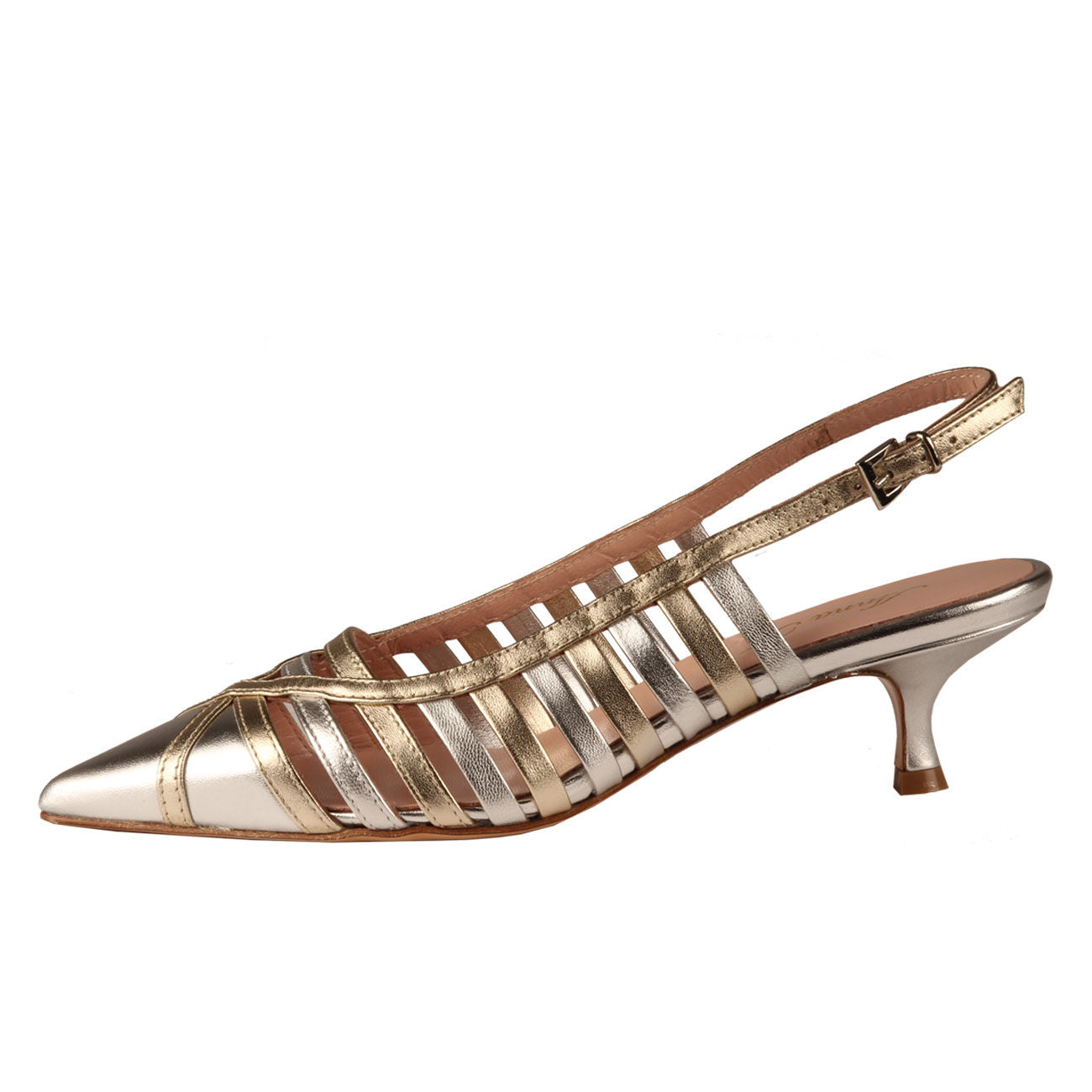 ANNA F. SCARPE D. CHANEL T.30 LAMINATO PLATINO LAMINATO ARGENTO ANNA F 1420/935 ARGENTO 