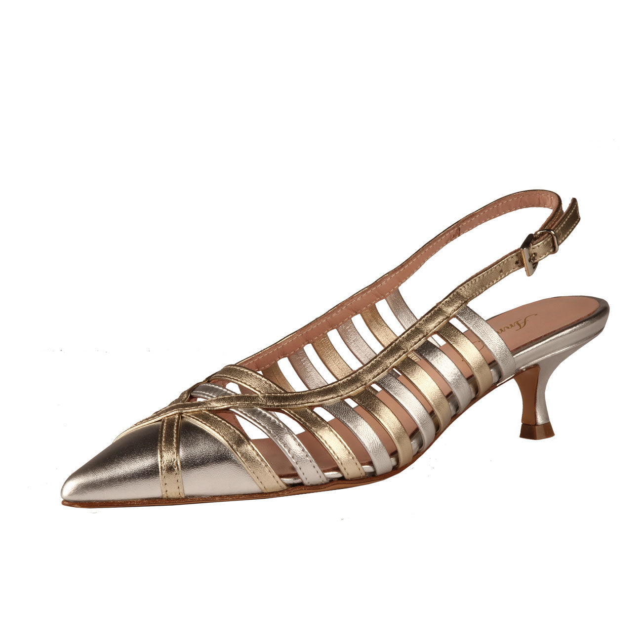 ANNA F. SCARPE D. CHANEL T.30 LAMINATO PLATINO LAMINATO ARGENTO ANNA F 1420/935 ARGENTO 