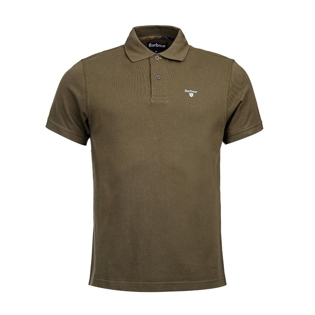 BARBOUR POLO U. TARTAN PIQUE BARBOUR MML0012 OL51 DARK OLIVE CLASSIC 